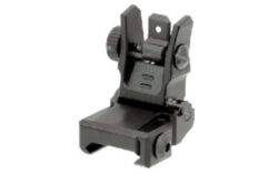 UTG Sight, Flip-Up Rear Sight, Low Profile, Fits Picatinny, with Dual Aiming Aperture, Black