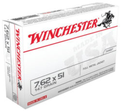 Winchester 7.62x51 NATO 147gr, Full Metal Jacket, 20rd Box