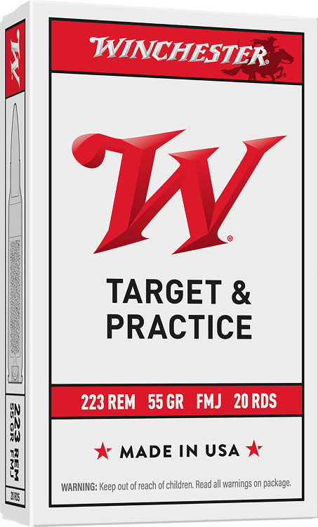Winchester Target 223 Remington, 55gr, Full Metal Jacket, 20rd Box Winchester Target 223 Remington, 55gr, Full Metal Jacket, 20rd Box